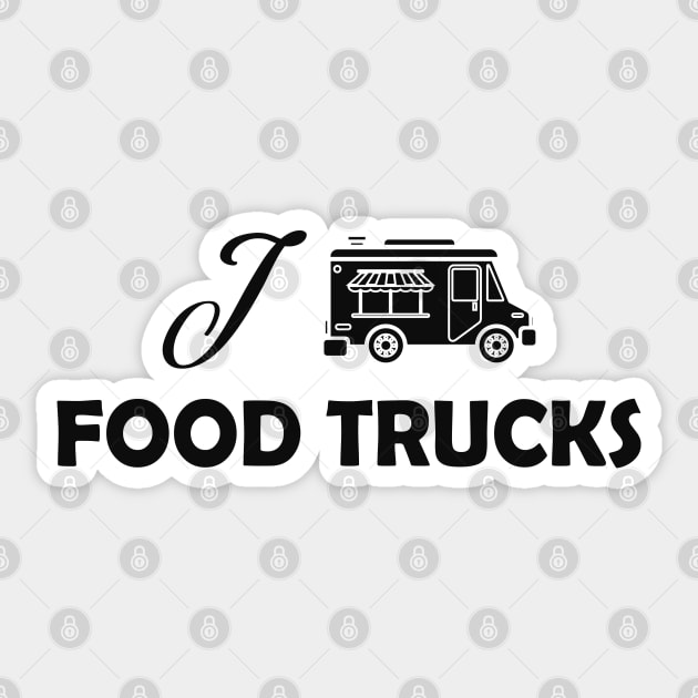 Food Truck - I love food truck Sticker by KC Happy Shop